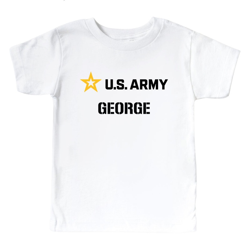 U.S. Army Personalized Kids Graphic Tee | White
