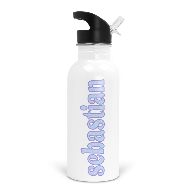 Wavy Days Personalized Kids Water Bottle