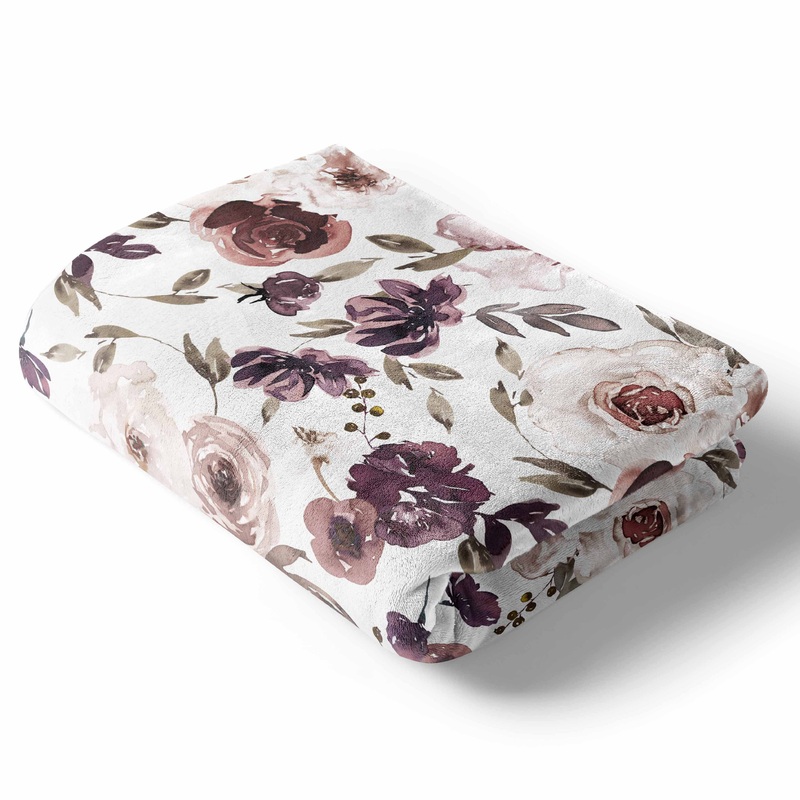 Demi’s Dusty Purple Floral Blanket
