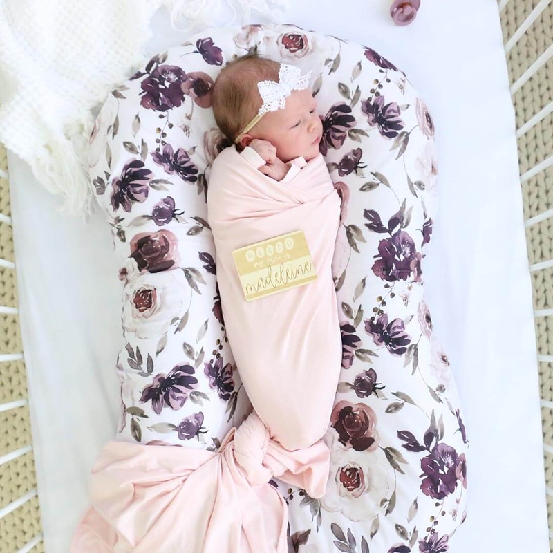 Demi’s Dusty Purple Floral Oversized Swaddle Blanket