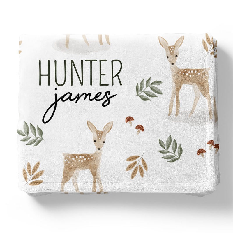 Finley’s Fawn Personalized Toddler Blanket