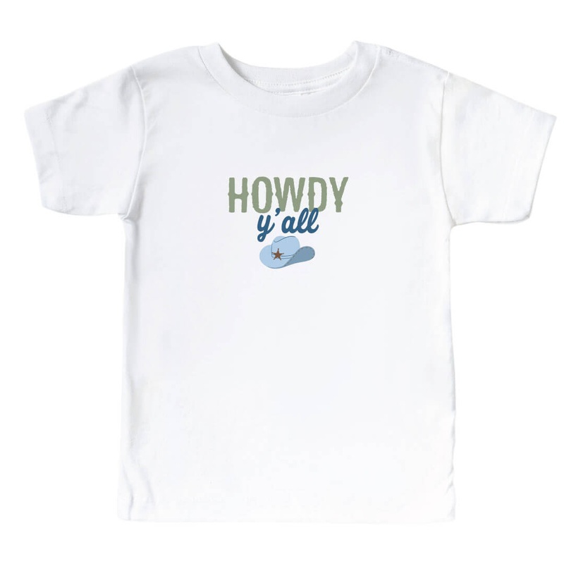 Howdy Y’all Kids Graphic Tee | White