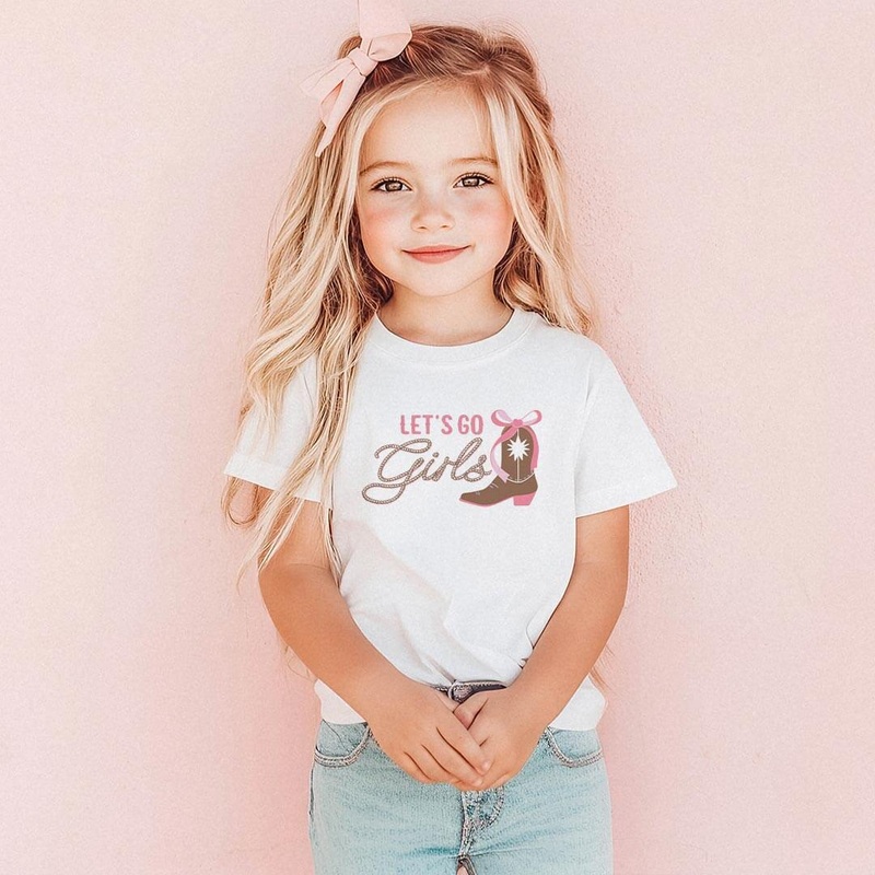 Let’s Go Girls Kids Graphic Tee | White