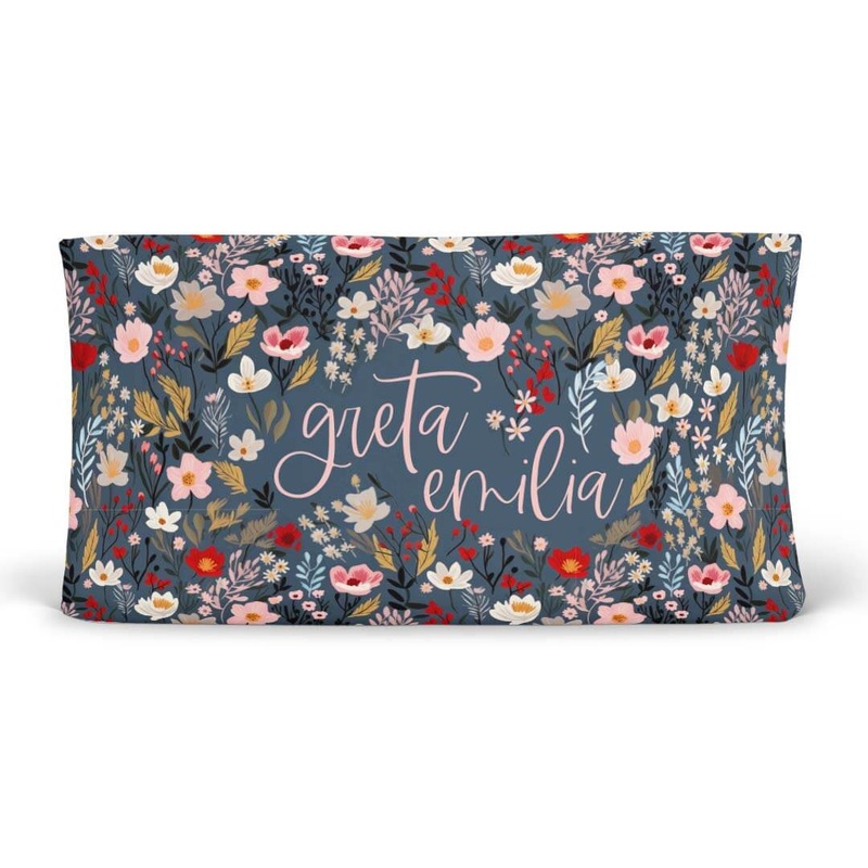 Midnight Meadow Personalized Changing Pad Cover