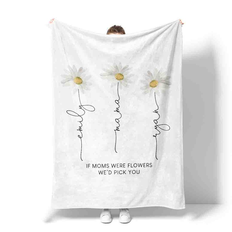 Personalized Blanket | Bouquet for Mom