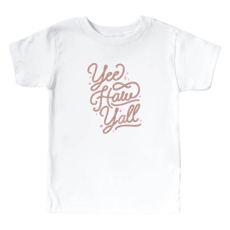 Yee Haw Y’all Kids Graphic Tee | White
