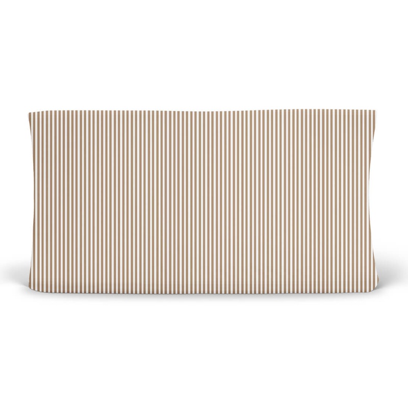 Mocha Stripes Changing Pad Cover