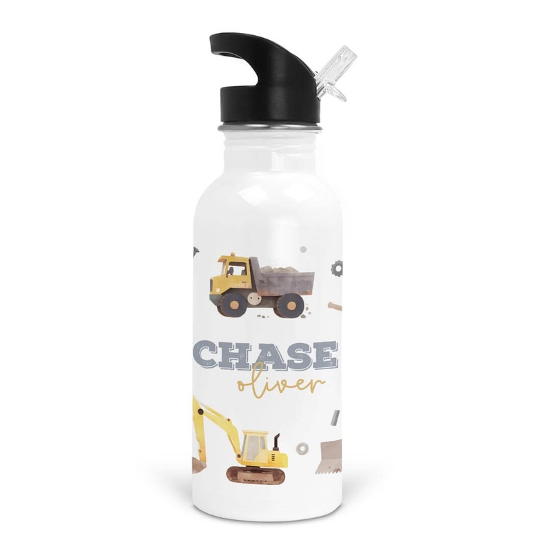Nuts & Bolts Personalized Kids Water Bottle