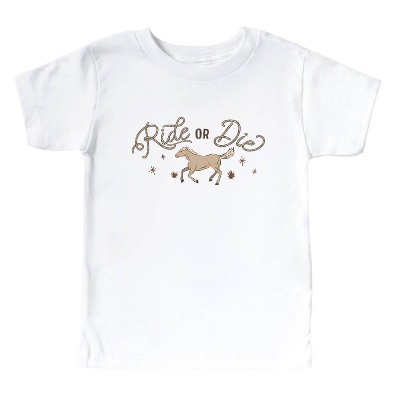 Ride Or Die Kids Graphic Tee | White