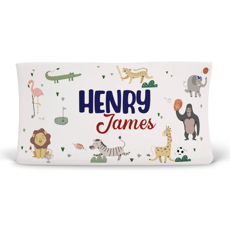 Safari Games Personalized Changing Pad Cover