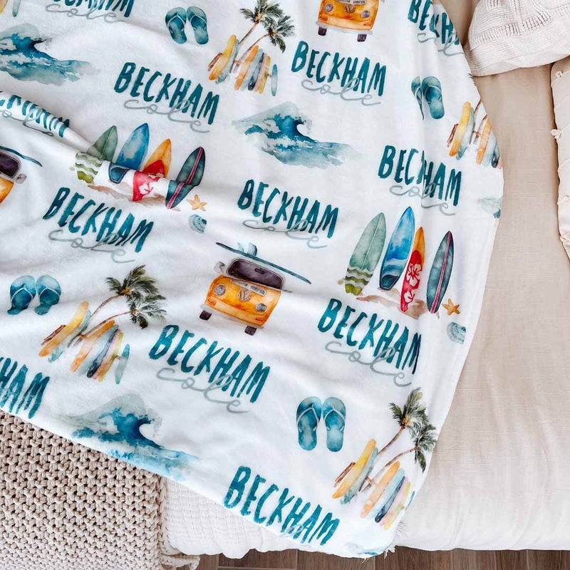 Surfs Up | Personalized Kids Blanket