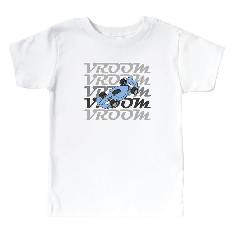 Vroom Kids Graphic Tee | White