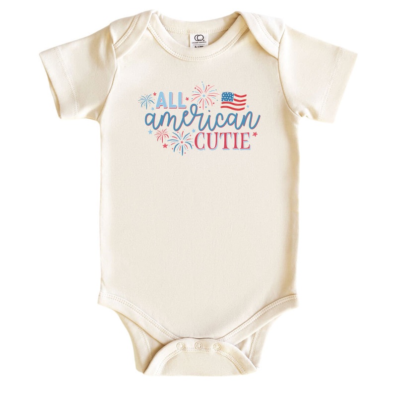 All American Cutie Graphic Bodysuit | Natural