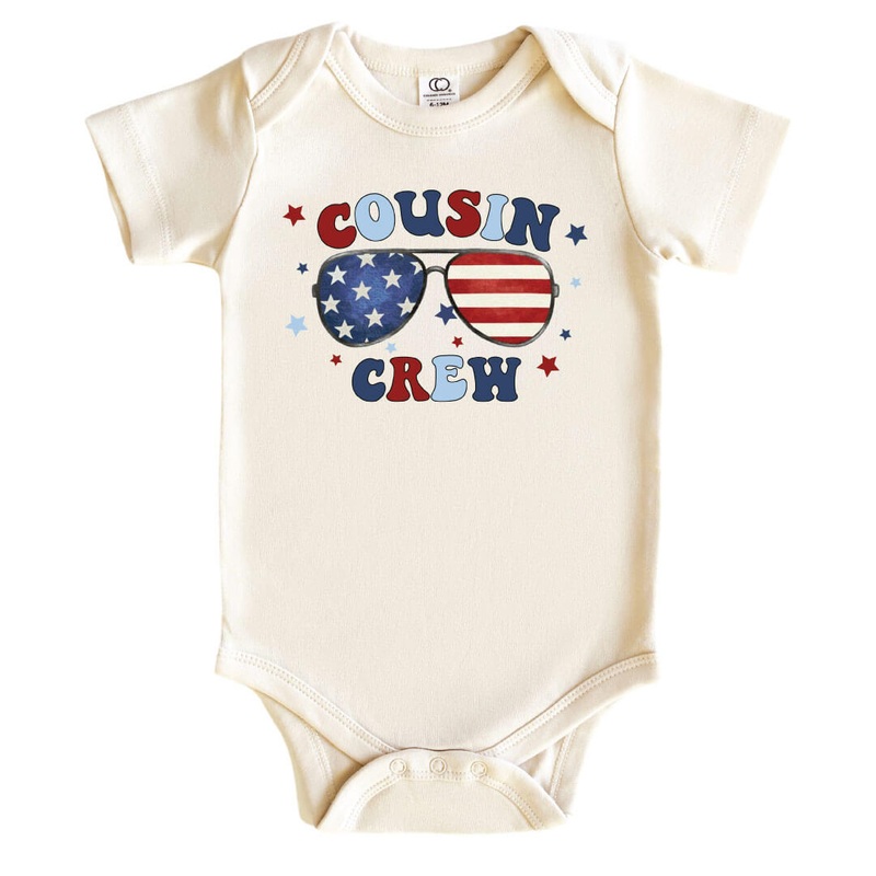 American Cousin Crew Graphic Bodysuit | Natural