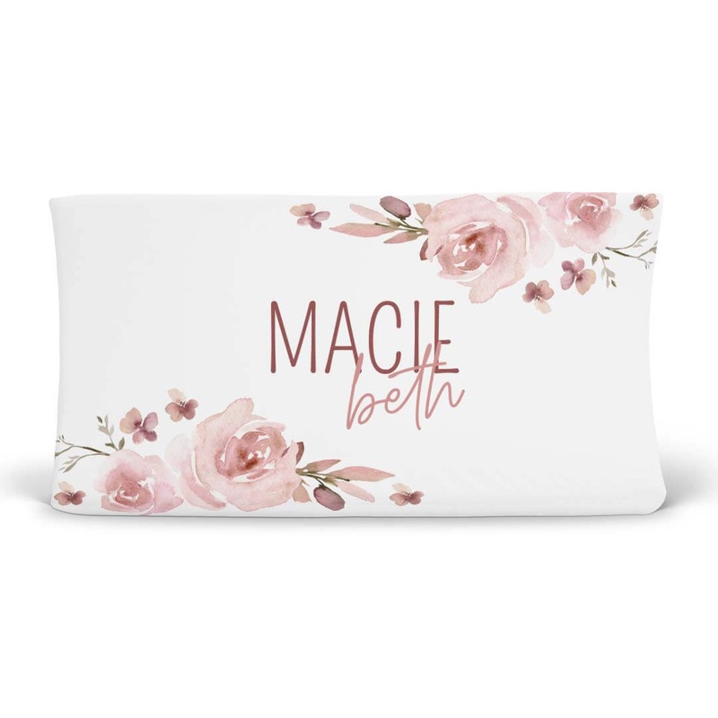 Rosie’s Rose Personalized Changing Pad Cover