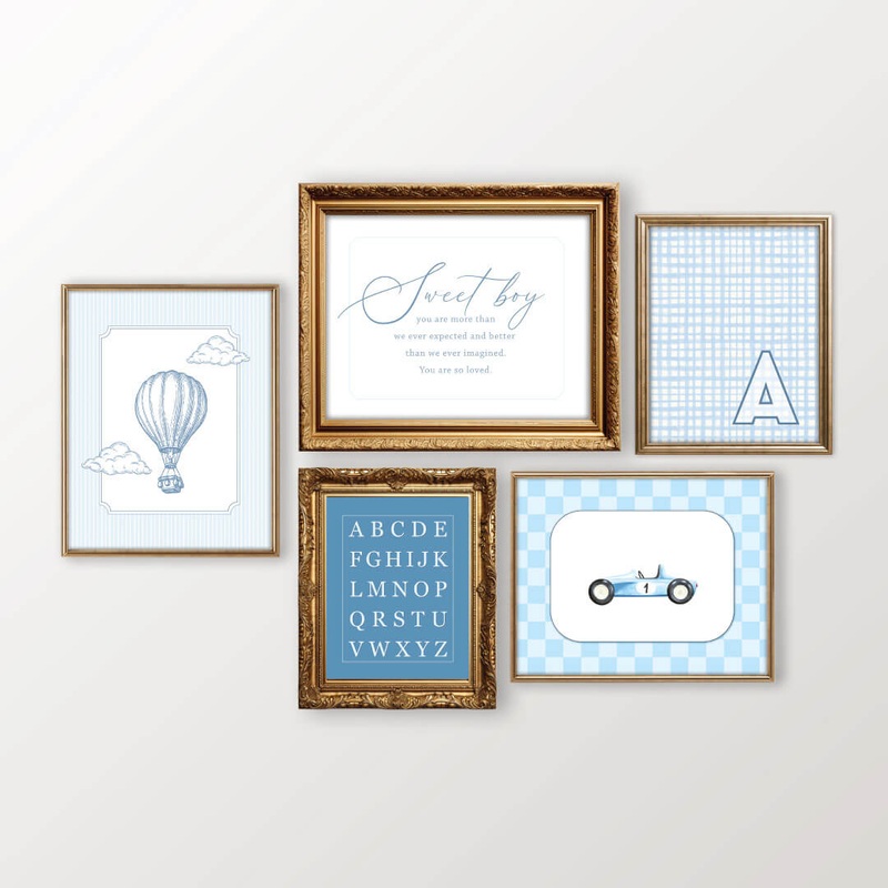 Sweet Boy Bundled Digital Nursery Art