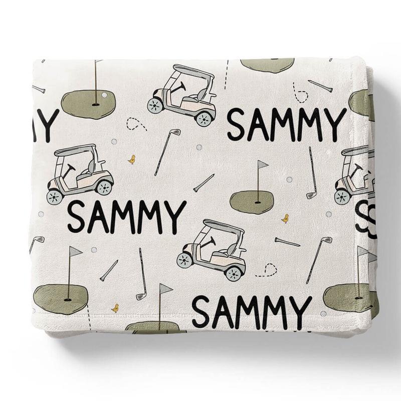 Tee Time Personalized Kids Blanket
