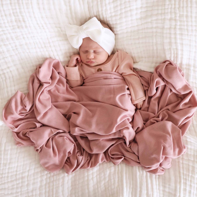 Vintage Rose Bamboo Waffle Oversized Swaddle Blanket