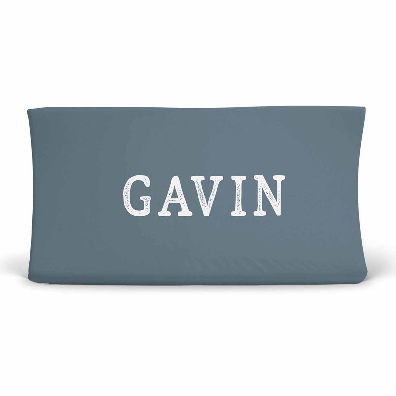 Color Story | Dusty Blue Personalized Changing Pad Cover
