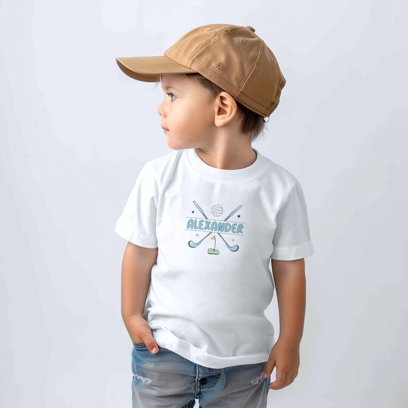 Country Club Cuties Personalized Kids Graphic Tee | White