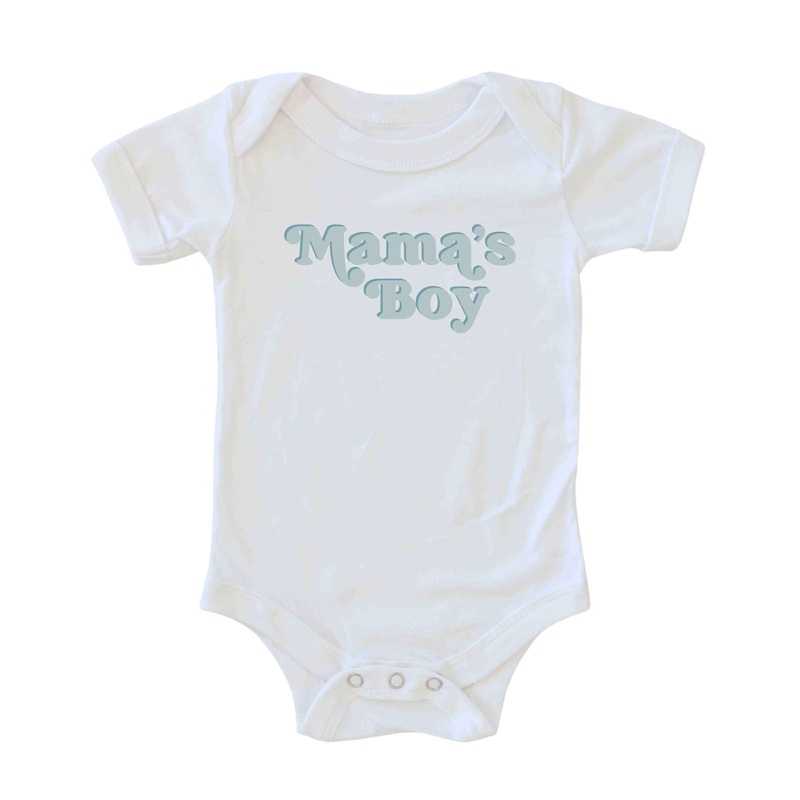 Mama’s Boy Graphic Bodysuit | White