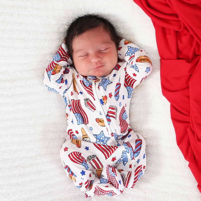 Party in the USA Zipper Footie | Fireworks