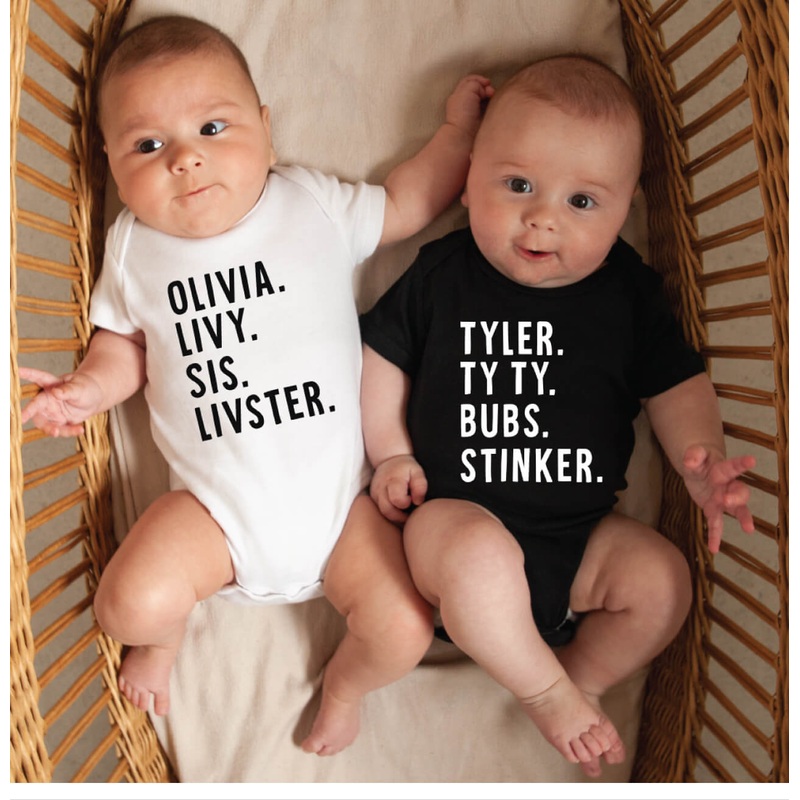 Personalized Nickname Graphic Bodysuit | White