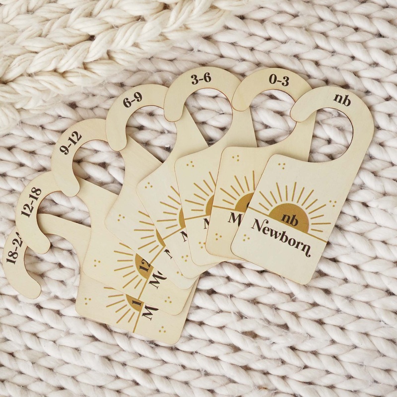 Wooden Nursery Closet Dividers | Sun