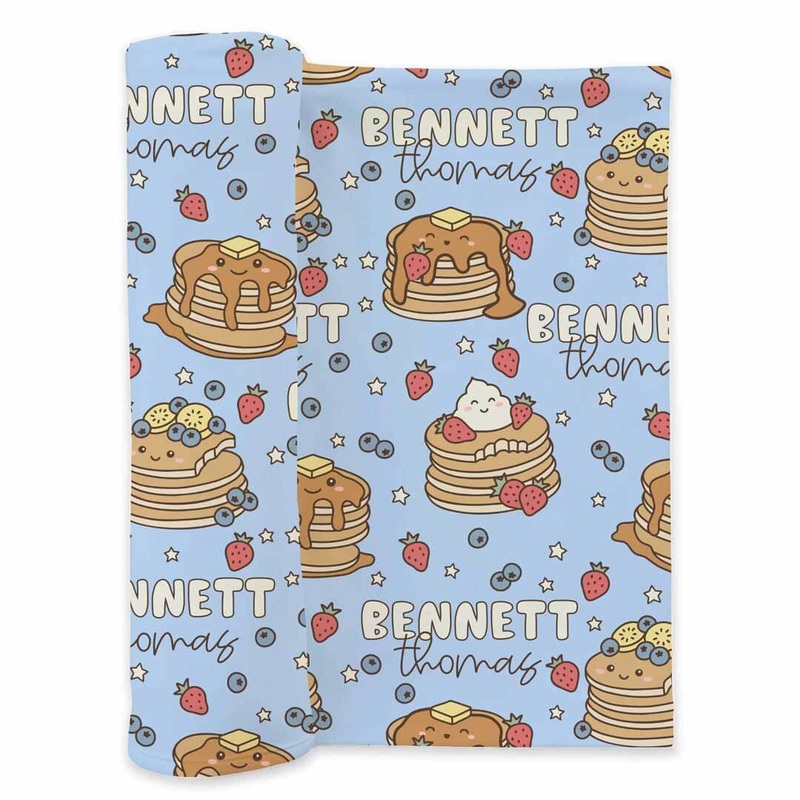 Brunch Buddies Personalized Swaddle Blanket