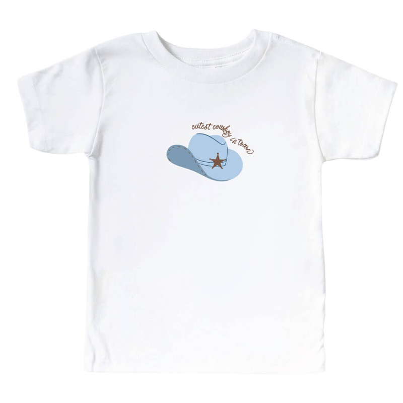 Cutest In Town Kids Graphic Tee | White