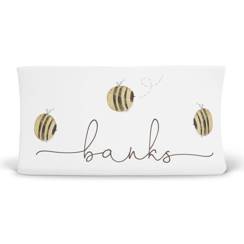 Honey’s Bees Personalized Changing Pad Cover