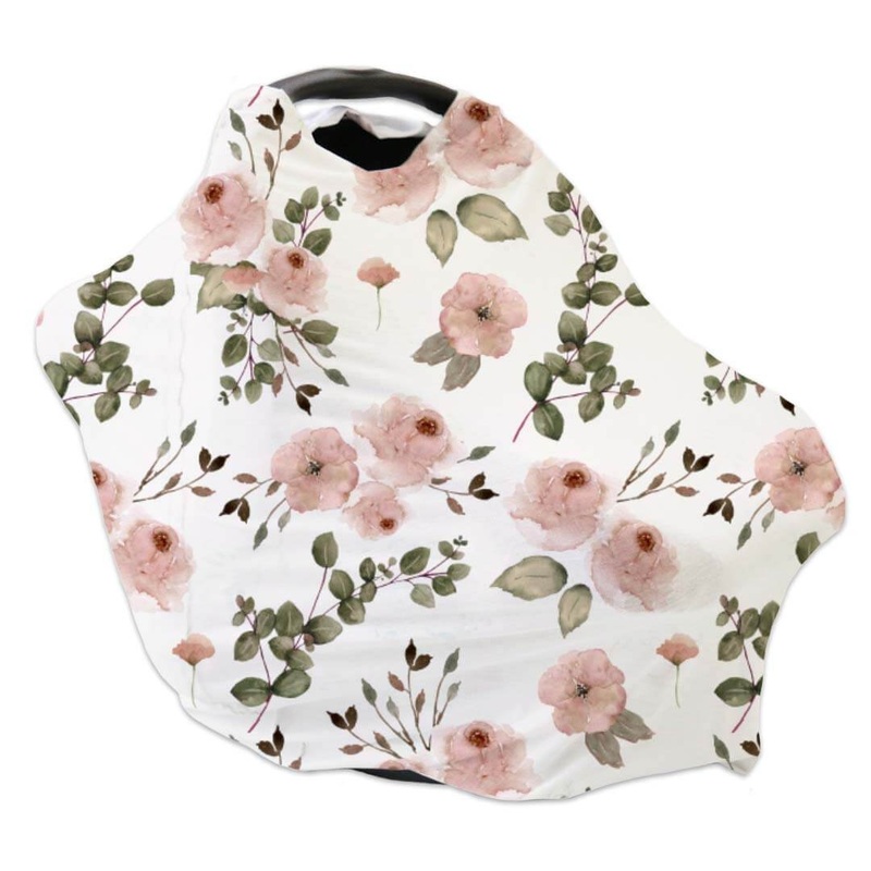 Millie’s Dusty Rose Garden Multi-Use Stretchy Car Seat & Nursing Cover