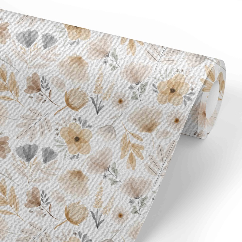 Navie’s Neutral Floral Removable Wallpaper