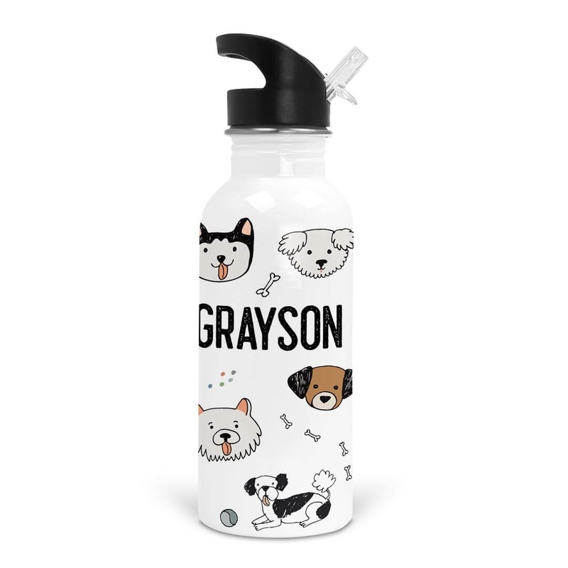 Pawfect Puppies Personalized Kids Water Bottle