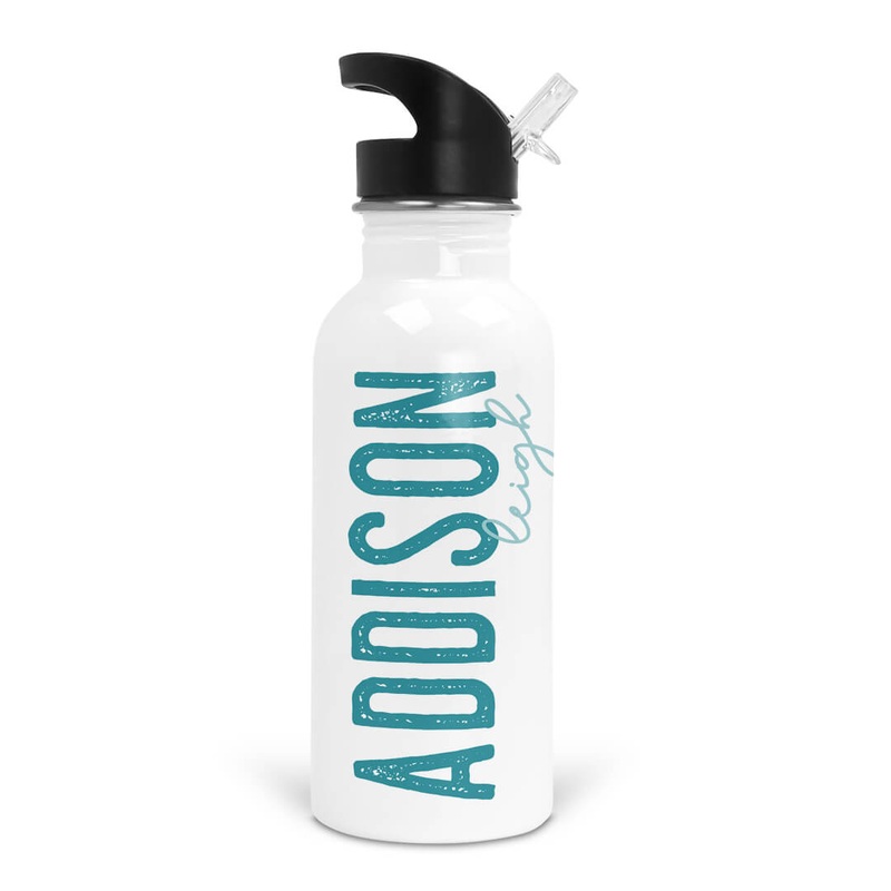 Sea Scape Ombre Personalized Kids Water Bottle