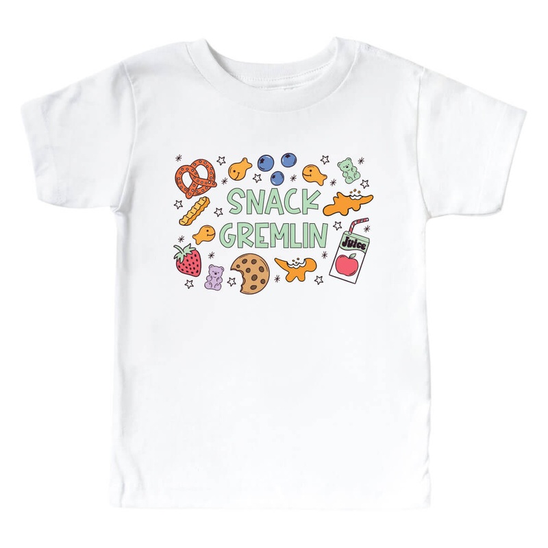Snack Gremlin Kids Graphic Tee | White