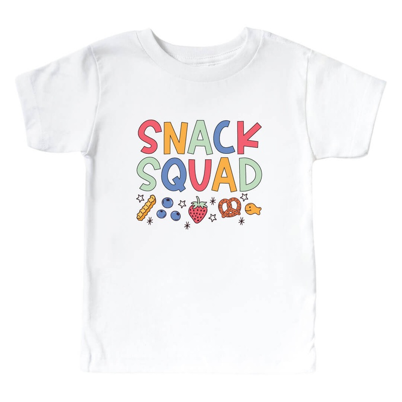 Snack Squad Kids Graphic Tee | White