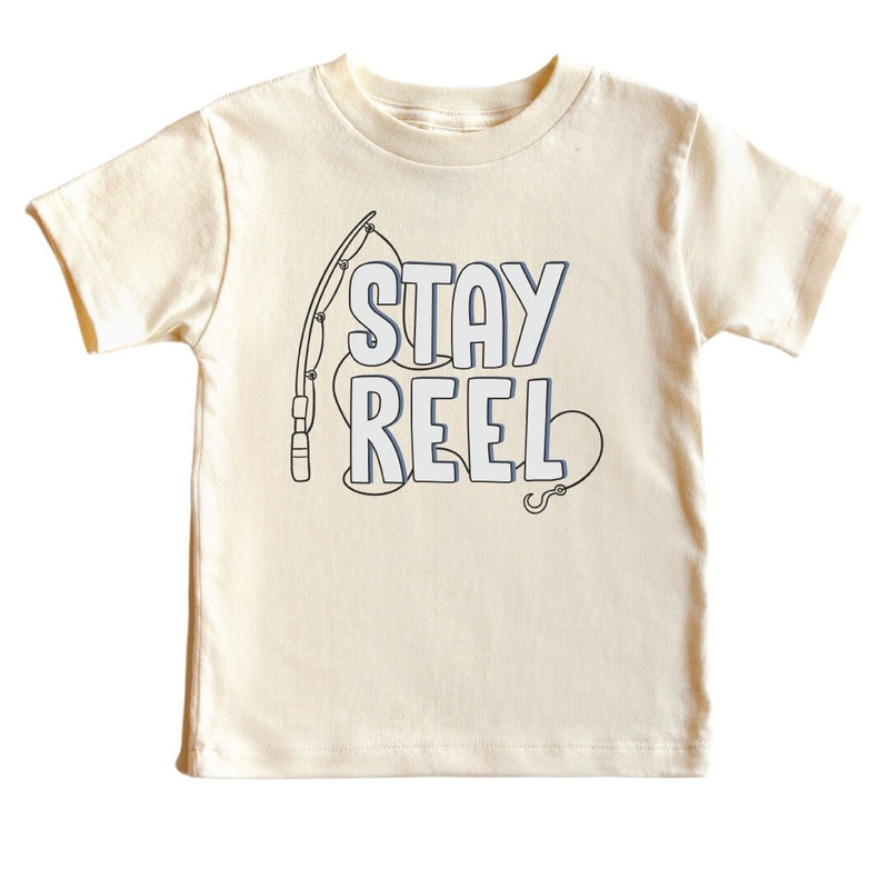 Stay Reel Kids Graphic Tee | Natural