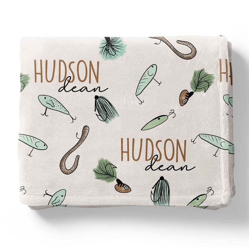 Tackle Box Personalized Kids Blanket