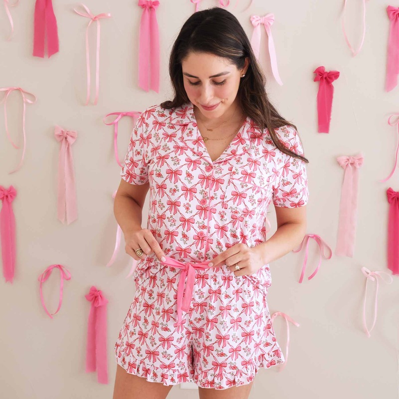 Women’s Two Piece Short Lounge Set | Bow Besties