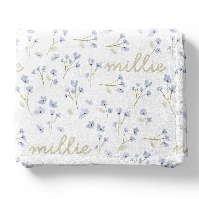 Blake’s Blooms Personalized Kids Blanket
