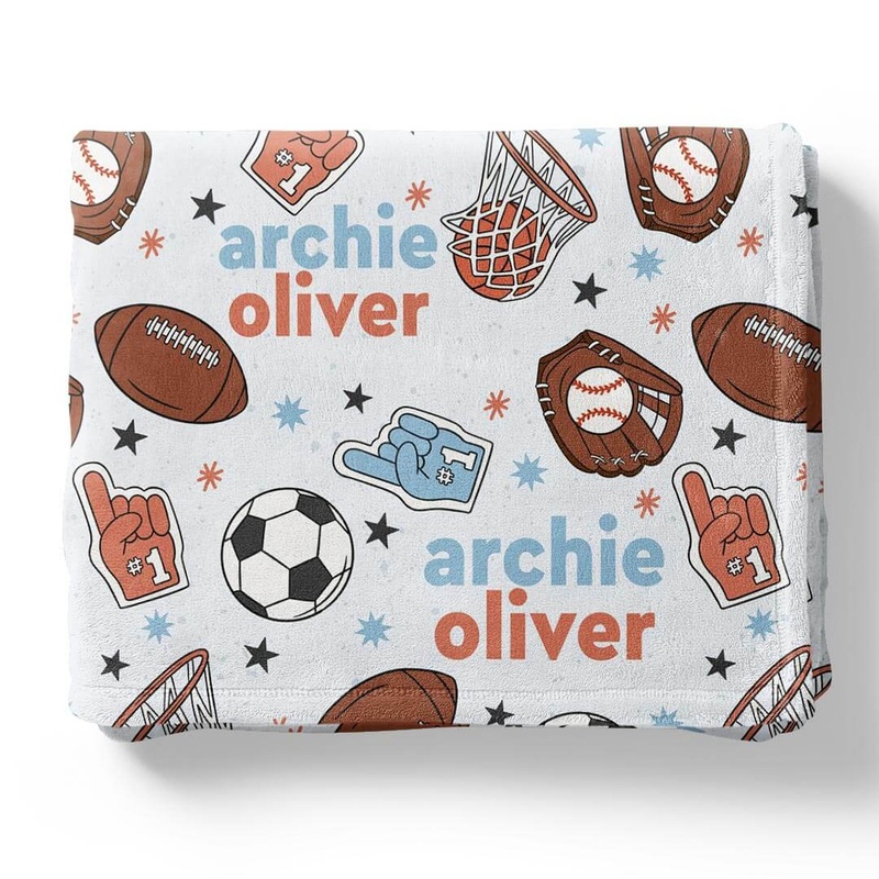 Half Time Personalized Kids Blanket