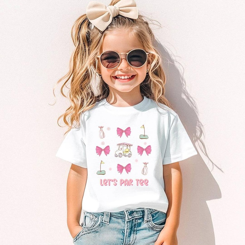 Let’s Par Tee Kids Graphic Tee | White