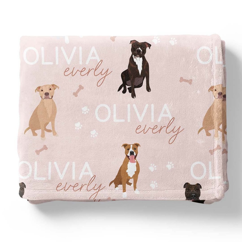 Personalized Kids Blanket | Pit Bull