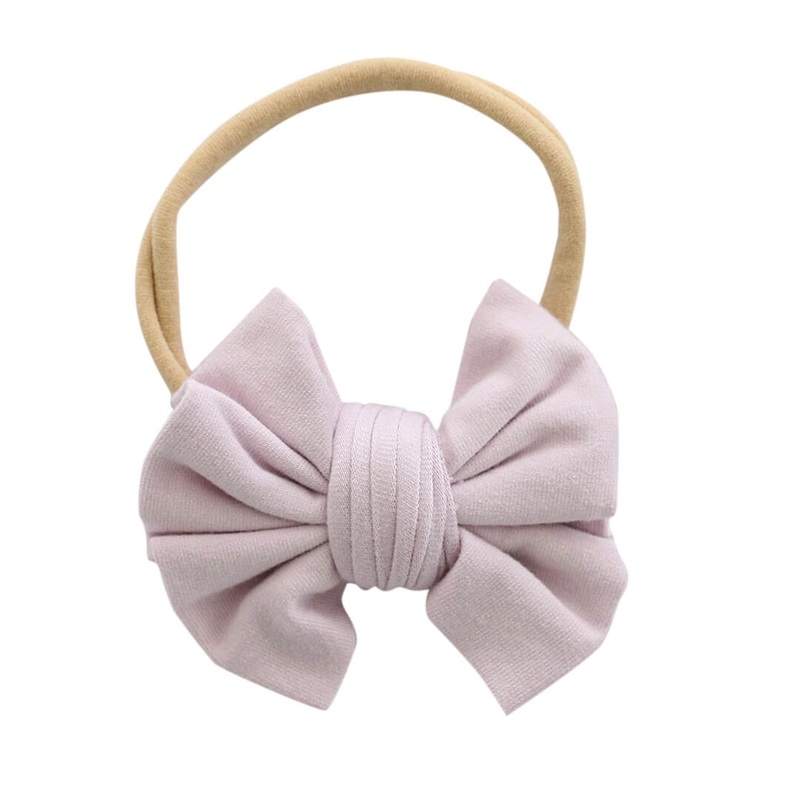 Solid Light Lavender Knit Bow Headband