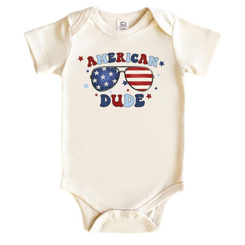 American Dude Graphic Bodysuit | Natural