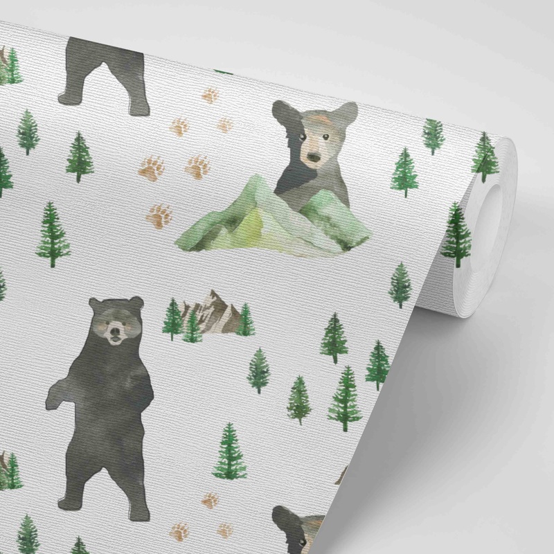 Brody’s Bear & Mountain Adventure Removable Wallpaper