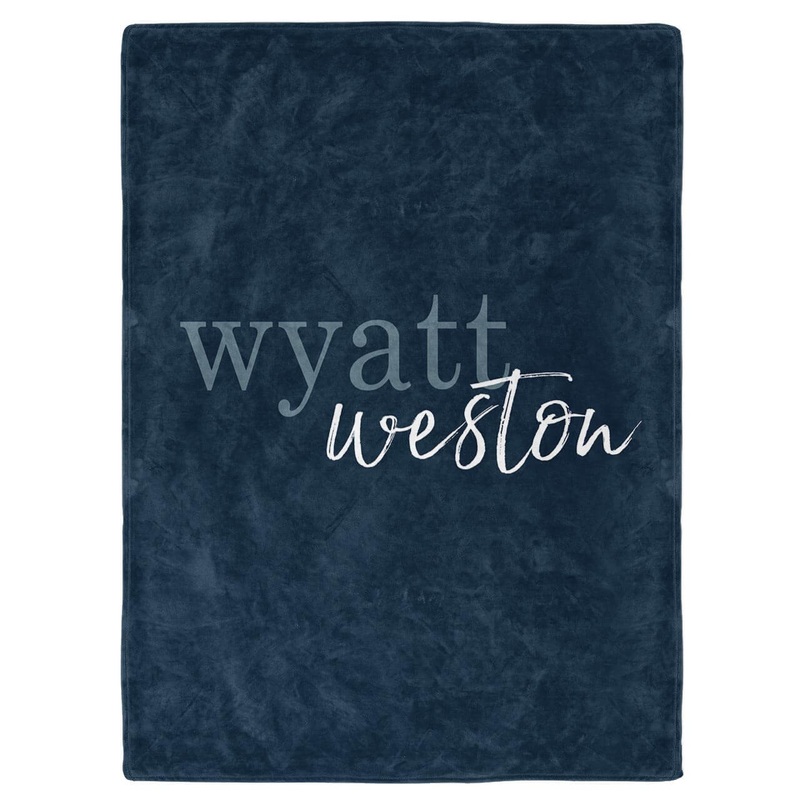 Color Story | Dark Navy Personalized Toddler Blanket