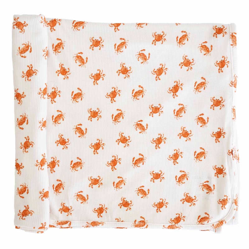 Cutie Crabs Bamboo Waffle Oversized Swaddle Blanket