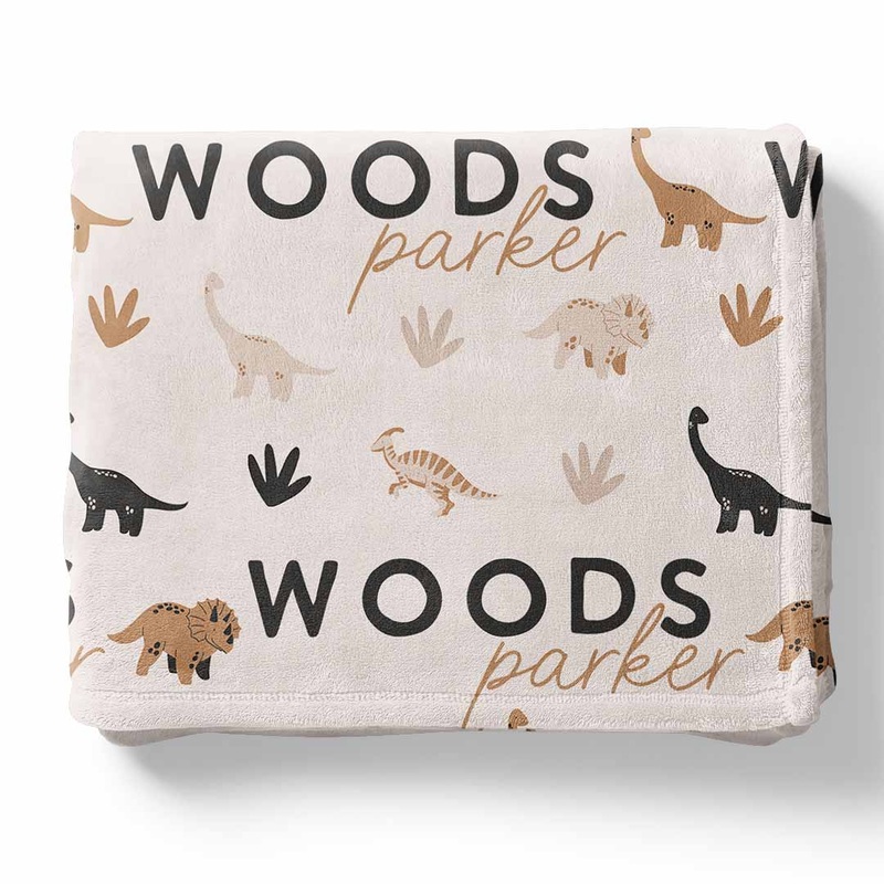 Dino Days Personalized Kids Blanket
